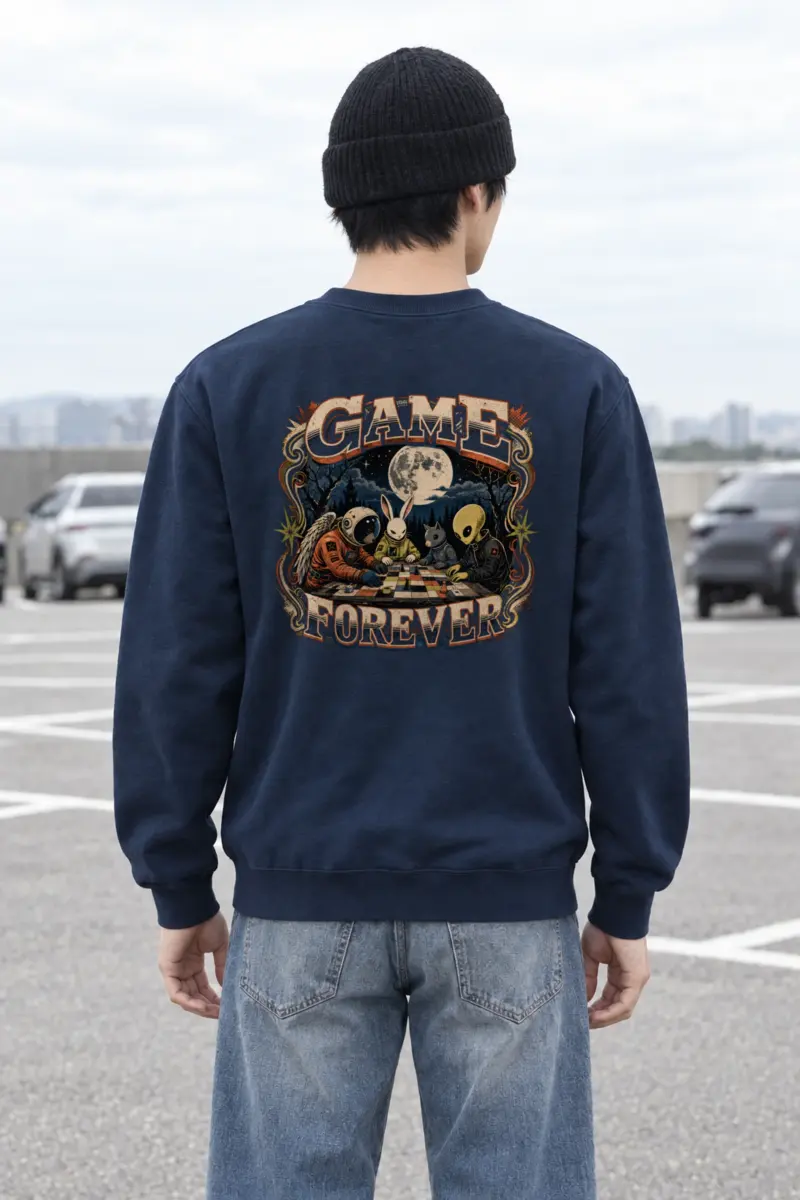 "Moonlit Chess Club" Heavy Blend Unisex Crewneck Sweatshirt