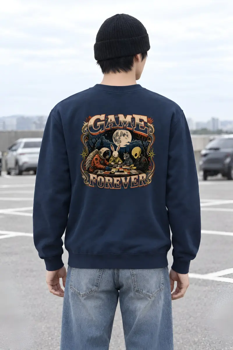 "Moonlit Chess Club" Heavy Blend Unisex Crewneck Sweatshirt