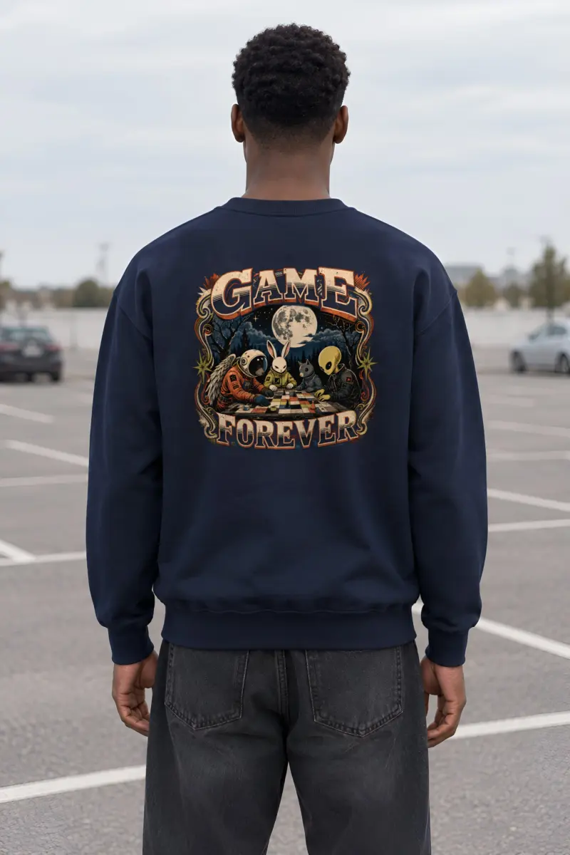"Moonlit Chess Club" Heavy Blend Unisex Crewneck Sweatshirt