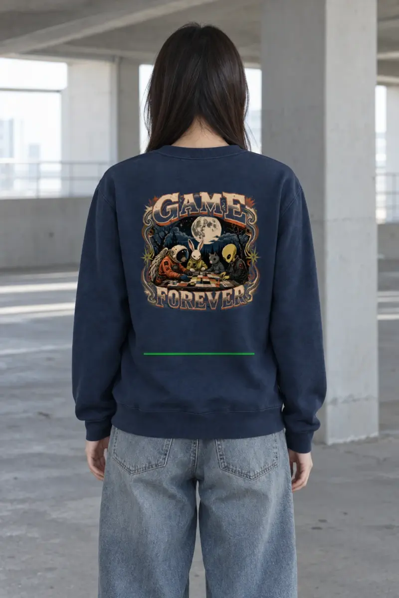 "Moonlit Chess Club" Heavy Blend Unisex Crewneck Sweatshirt | Gildan 18000