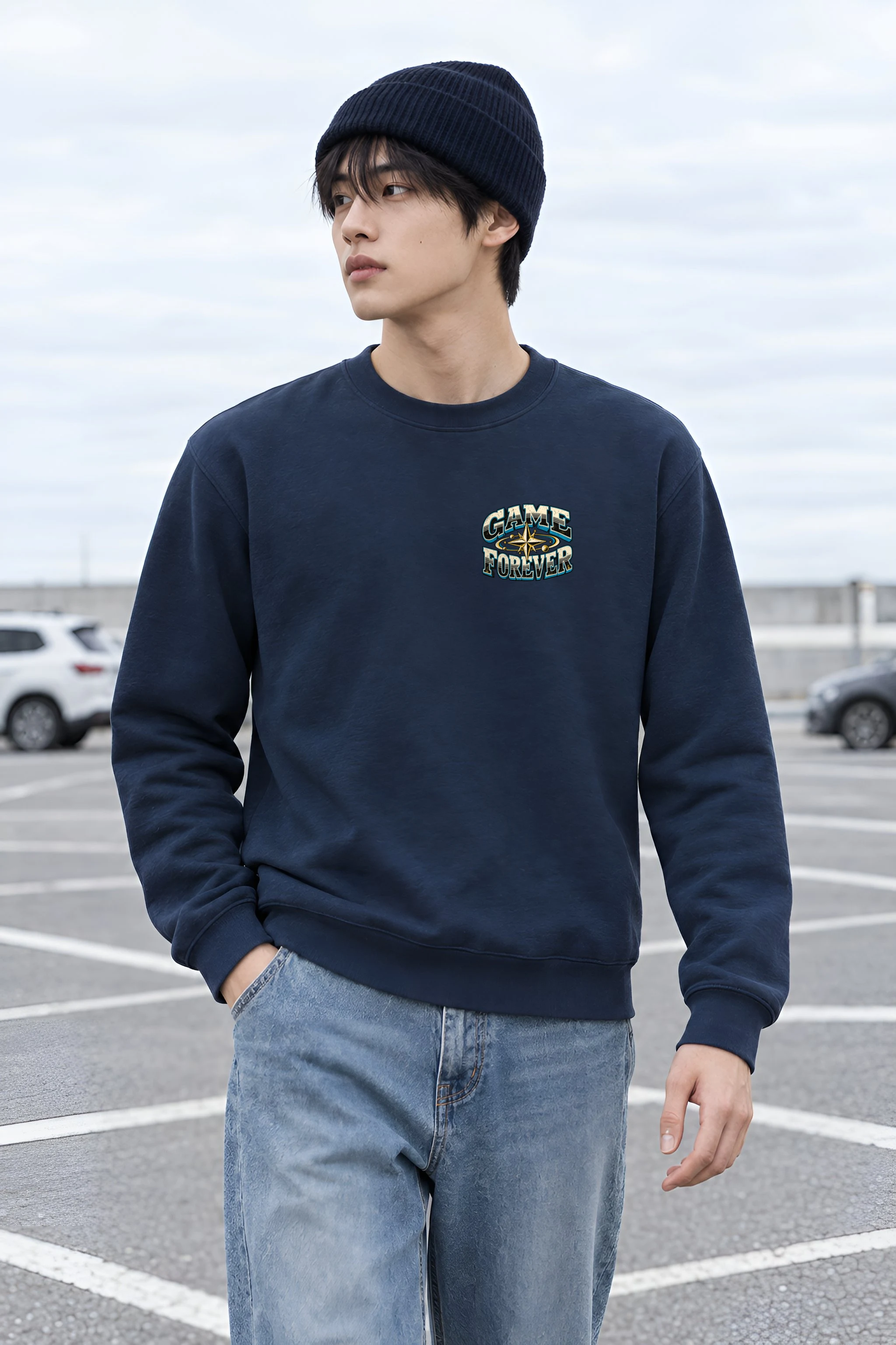 "Moonlit Chess Club" Heavy Blend Unisex Crewneck Sweatshirt