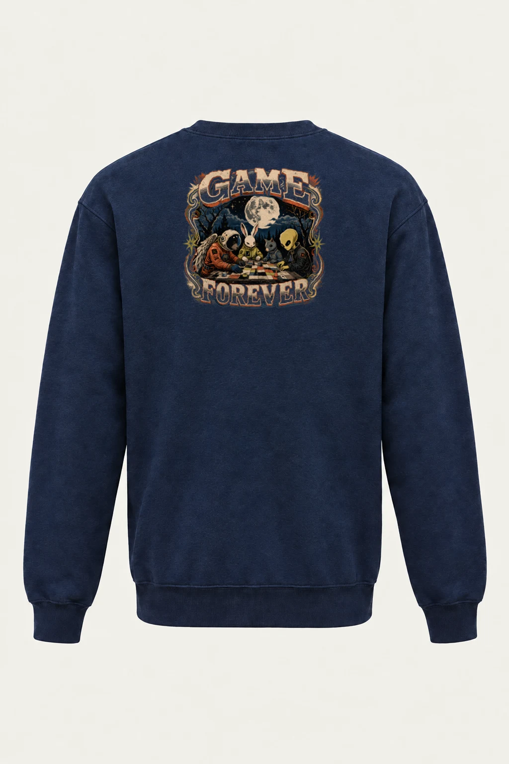"Moonlit Chess Club" Heavy Blend Unisex Crewneck Sweatshirt | Gildan 18000