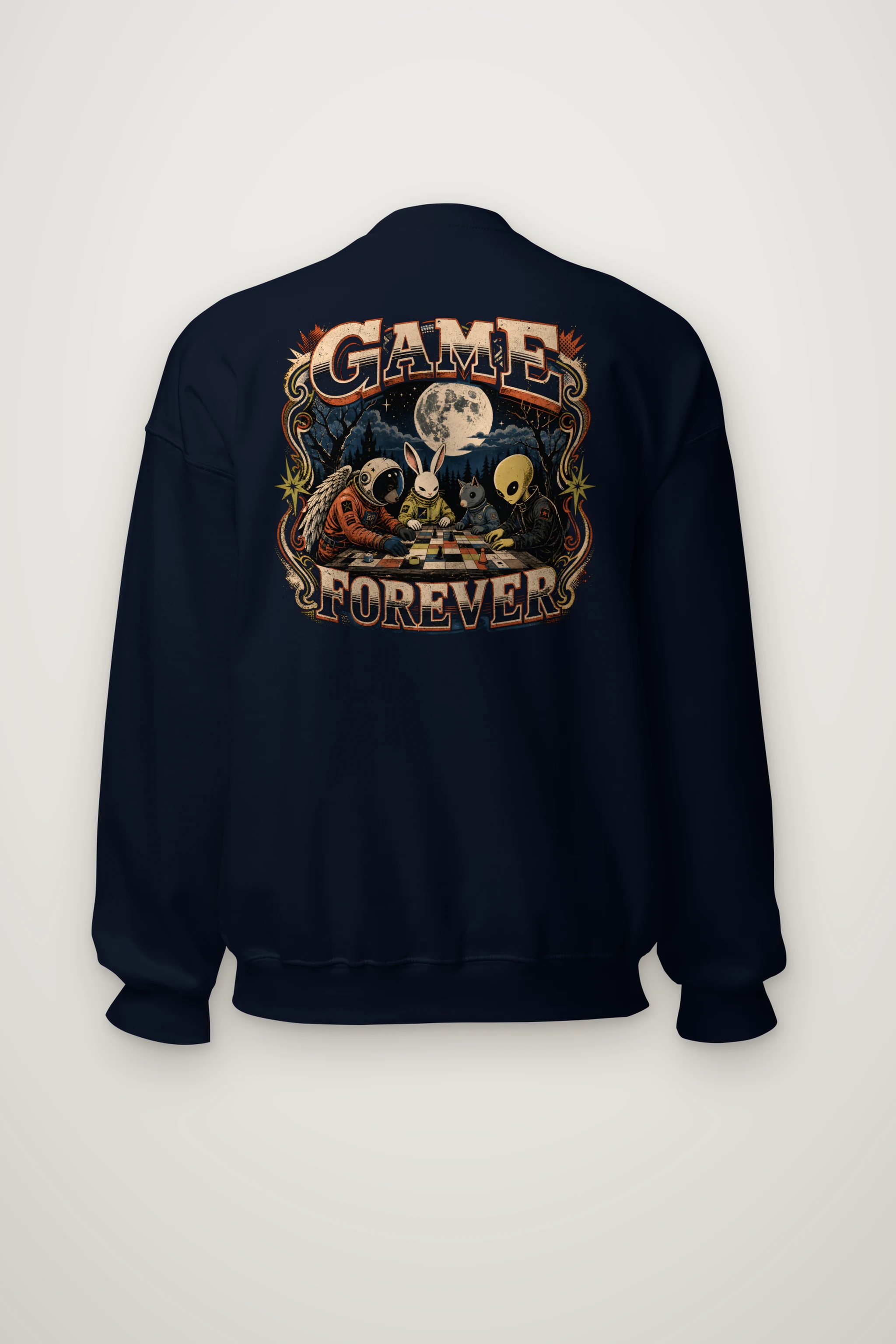 "Moonlit Chess Club" Heavy Blend Unisex Crewneck Sweatshirt