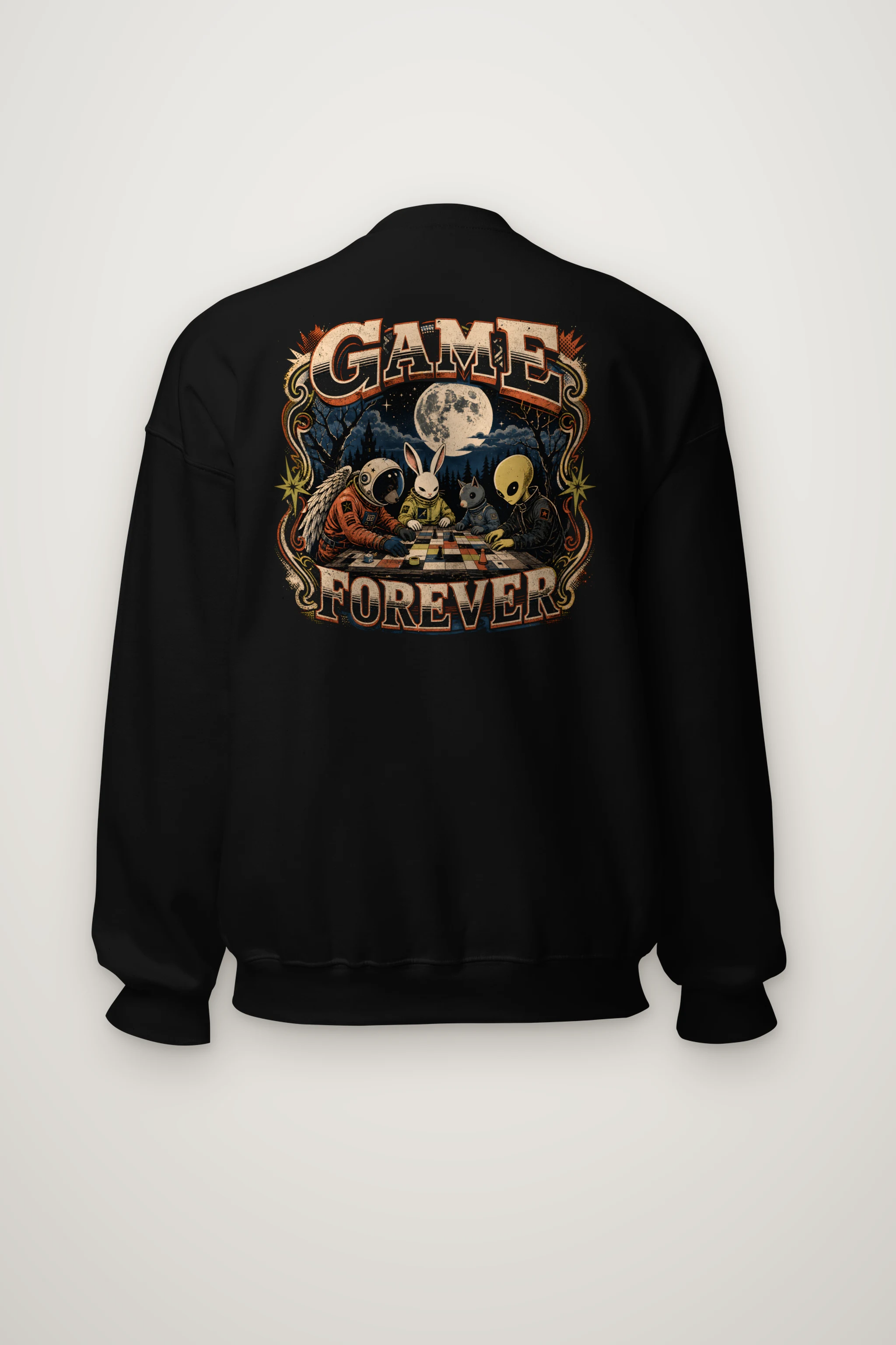 "Moonlit Chess Club" Heavy Blend Unisex Crewneck Sweatshirt