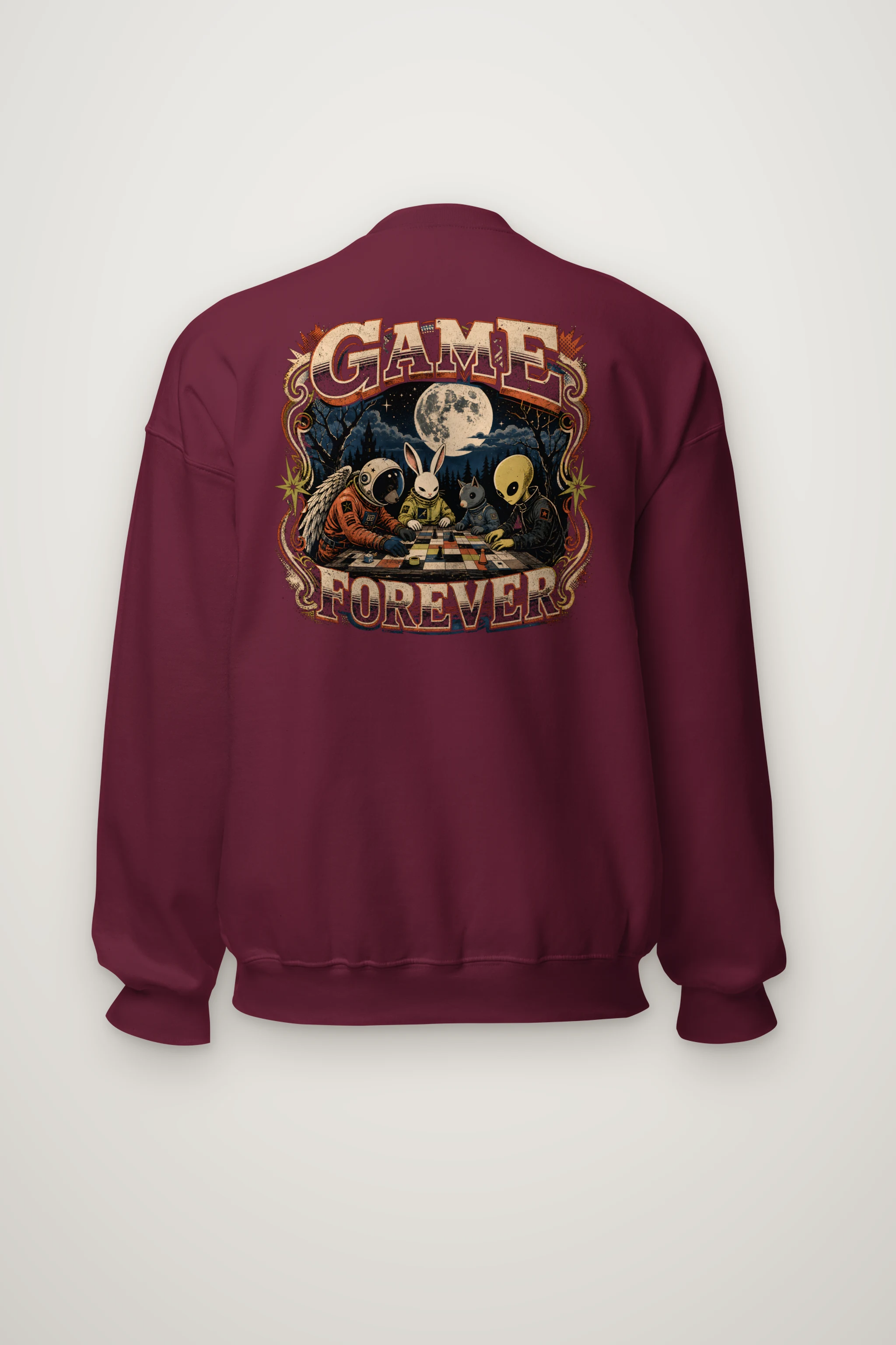 "Moonlit Chess Club" Heavy Blend Unisex Crewneck Sweatshirt