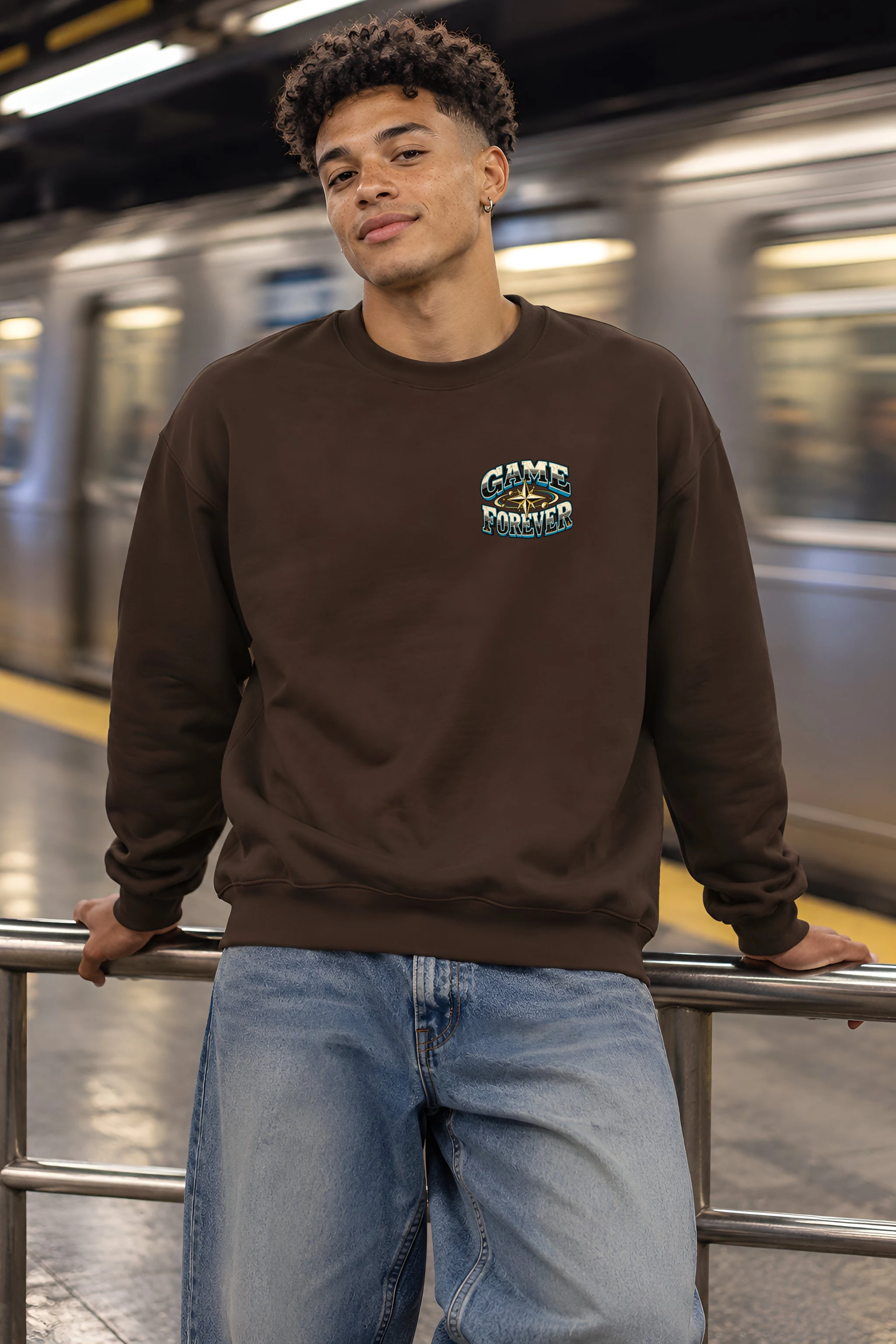 "Moonlit Chess Club" 1 Crewneck Sweatshirt