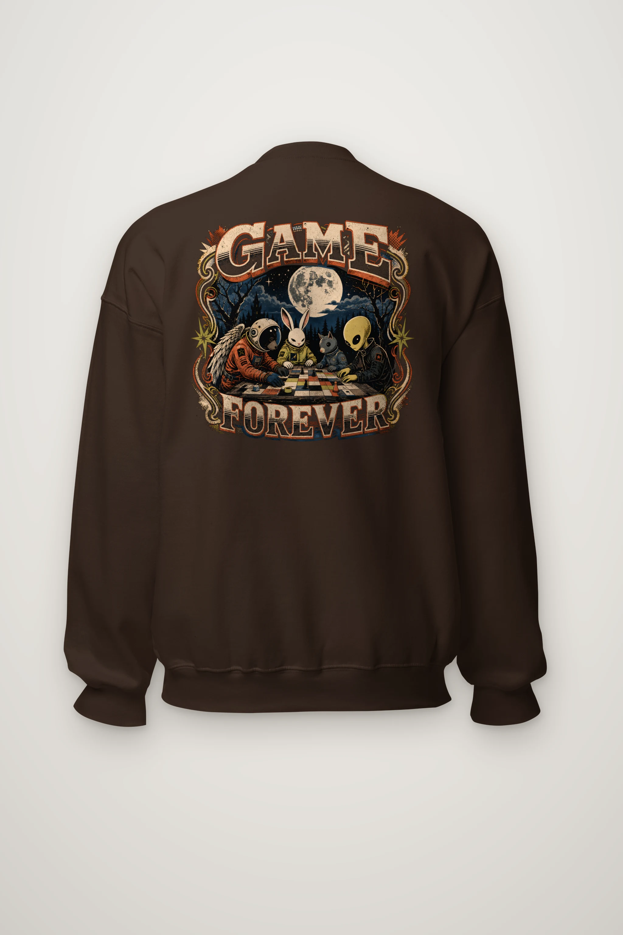 "Moonlit Chess Club" Heavy Blend Unisex Crewneck Sweatshirt