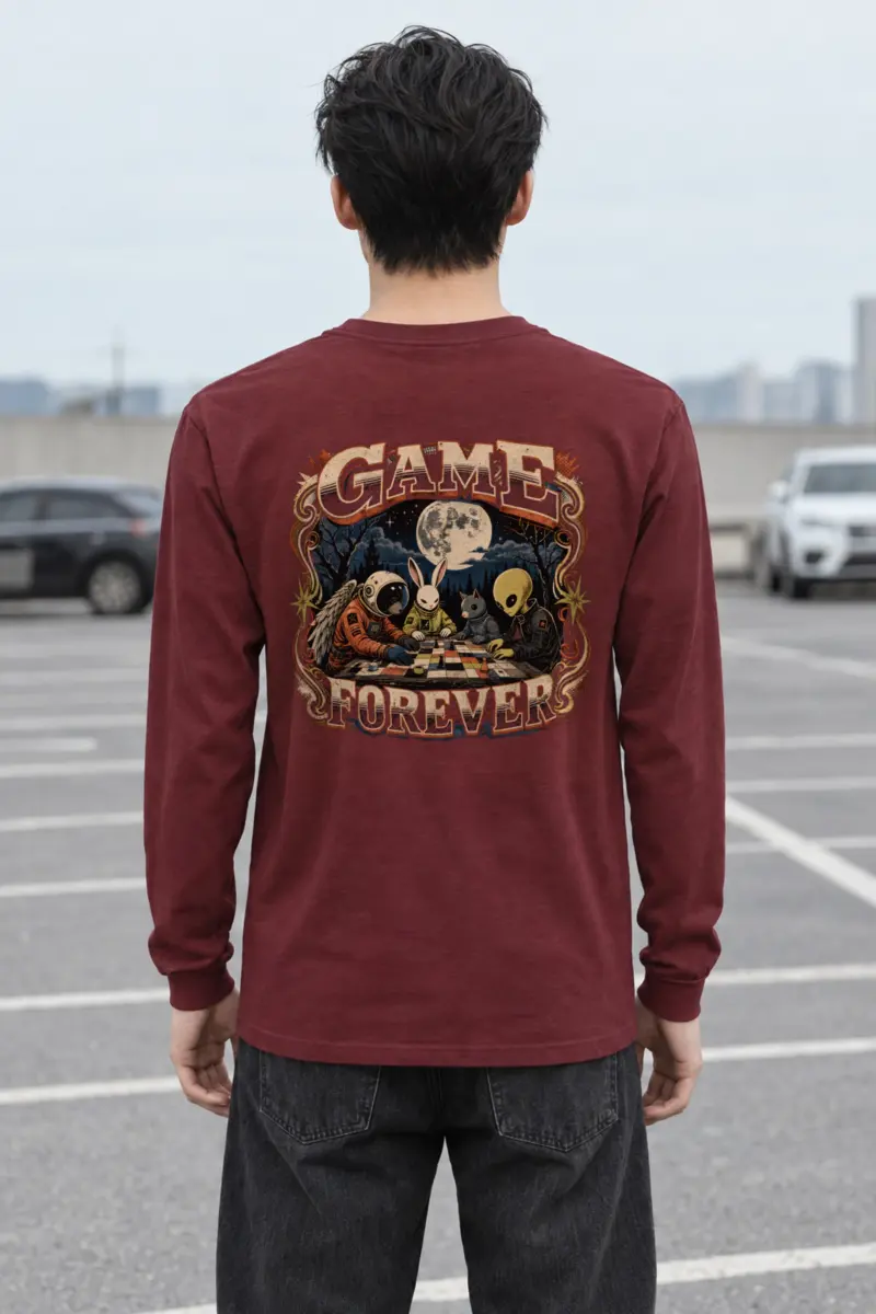 "Moonlit Chess Club" Unisex Longsleeve T-shirt
