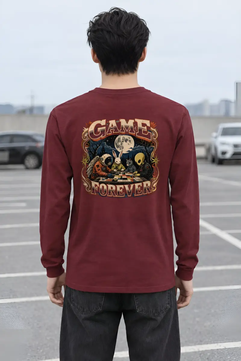 "Moonlit Chess Club" Unisex Longsleeve T-shirt