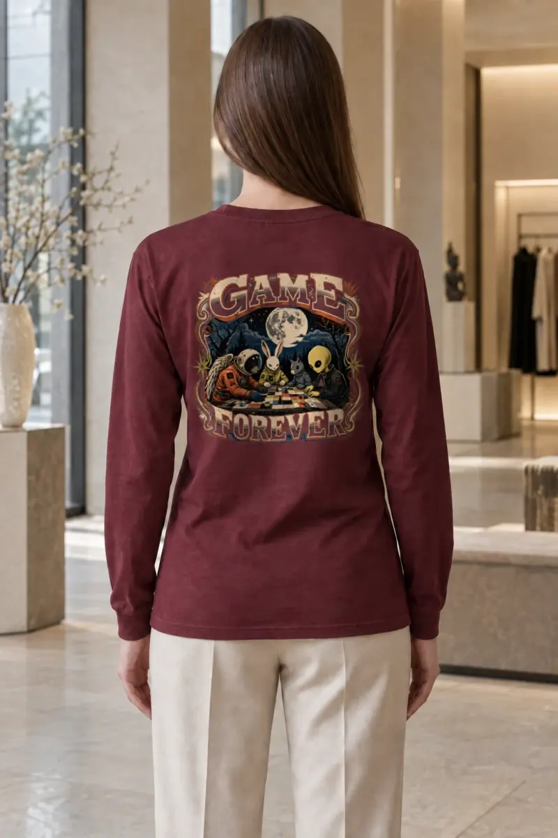 "Moonlit Chess Club" Unisex Longsleeve T-shirt | Gildan 2400