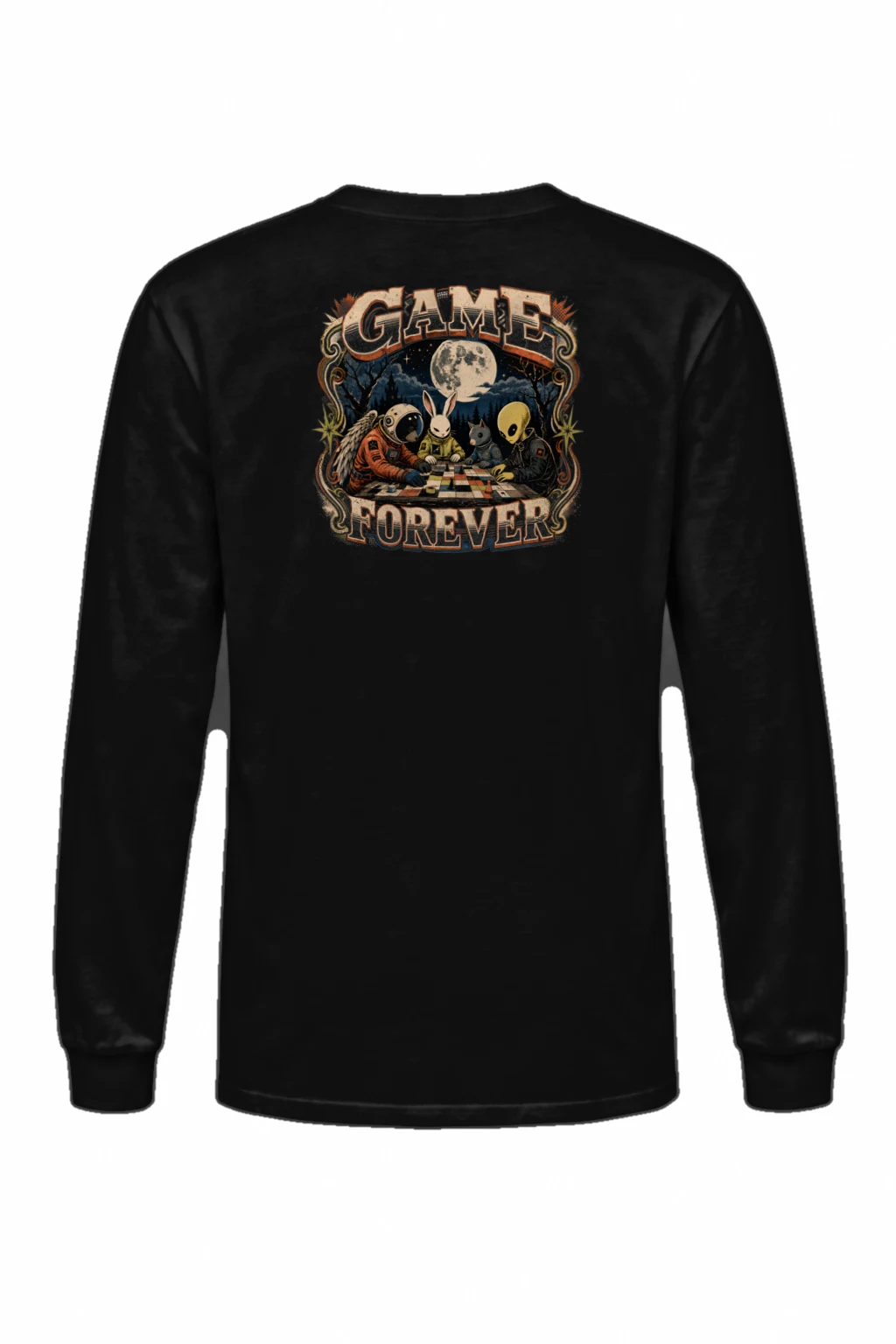 "Moonlit Chess Club" Unisex Longsleeve T-shirt | Gildan 2400