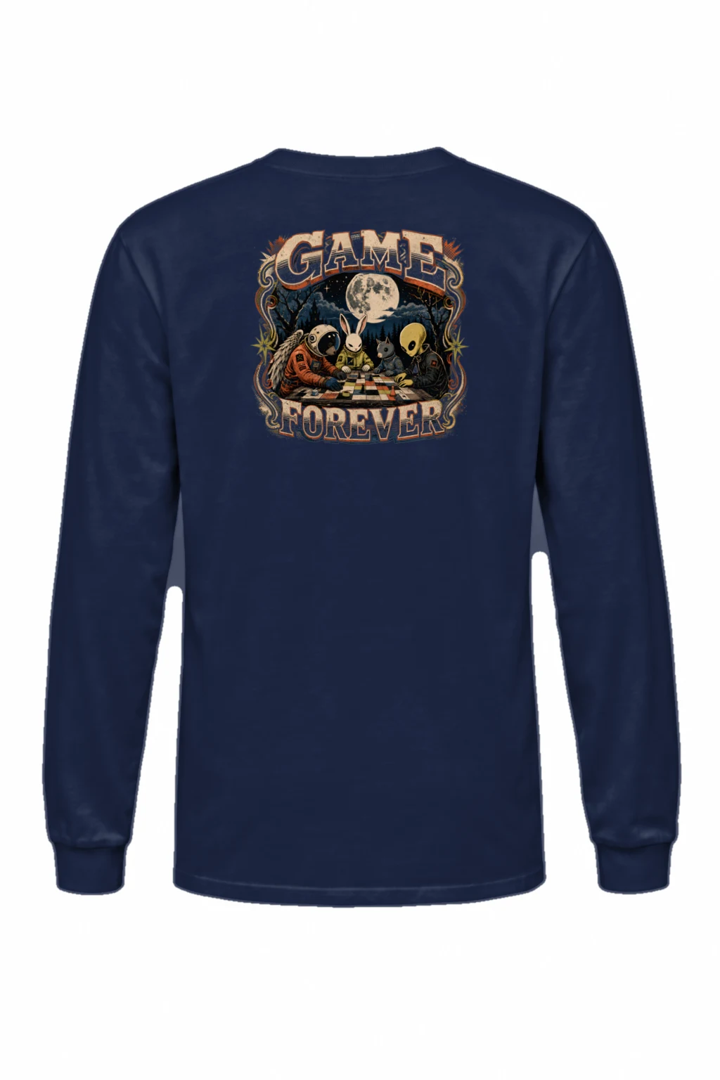 "Moonlit Chess Club" Unisex Longsleeve T-shirt | Gildan 2400