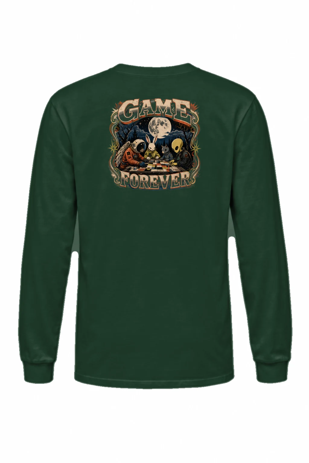 "Moonlit Chess Club" Unisex Longsleeve T-shirt | Gildan 2400