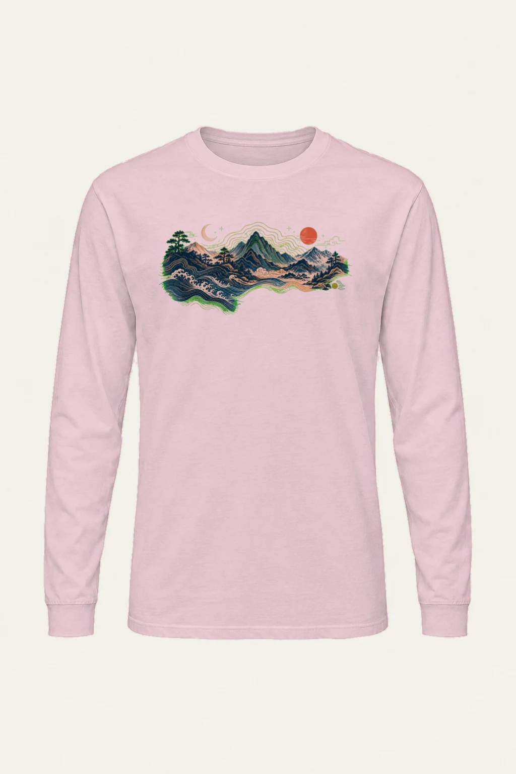 "Moonlit Coastal Pines" Unisex Longsleeve T-shirt | Gildan 2400