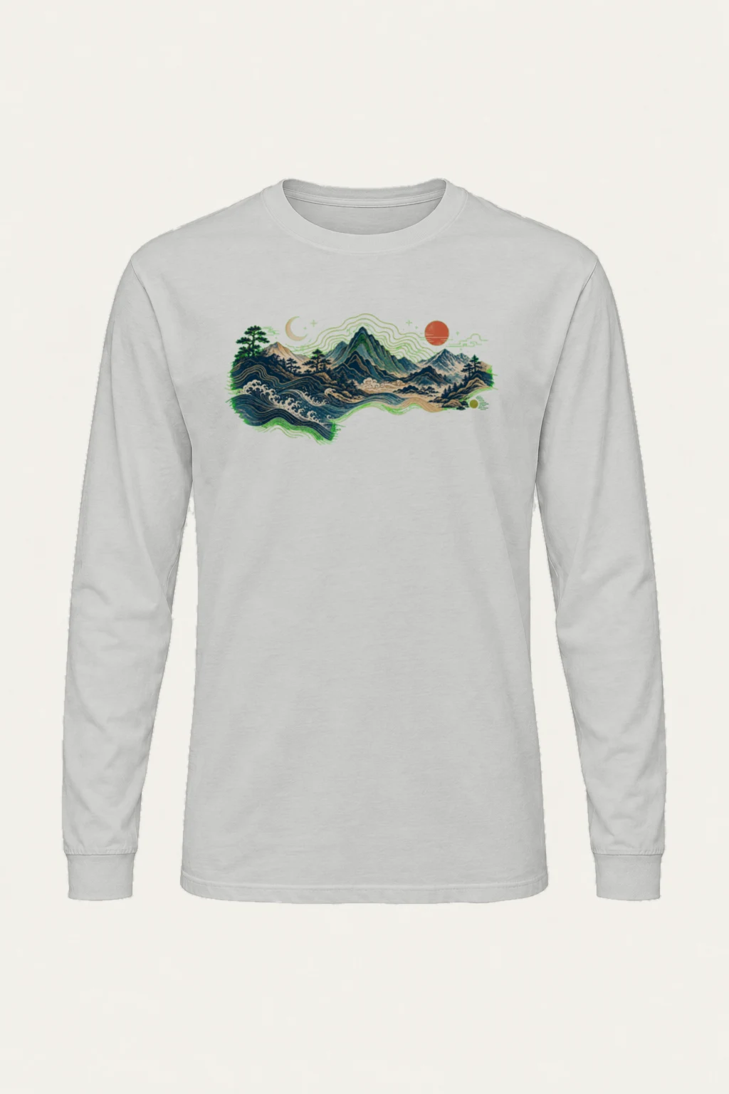 "Moonlit Coastal Pines" Unisex Longsleeve T-shirt | Gildan 2400
