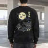 "Cranes Above Pagoda" Heavy Blend Unisex Crewneck Sweatshirt | Gildan 18000