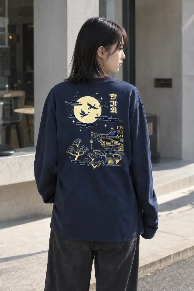 "Moonlit Crane Palace" Unisex Longsleeve T-shirt | Gildan 2400
