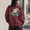 "Moonlit Crescent Wave" Heavy Blend Unisex Crewneck Sweatshirt | Gildan 18000