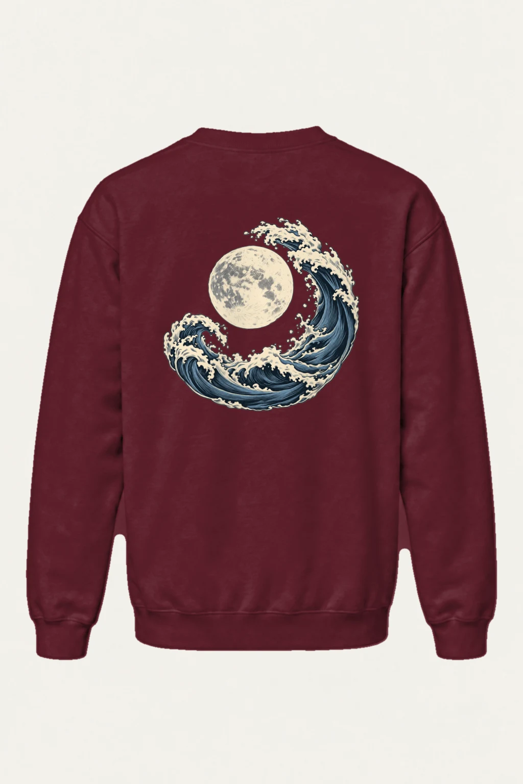 "Moonlit Crescent Wave" Heavy Blend Unisex Crewneck Sweatshirt | Gildan 18000