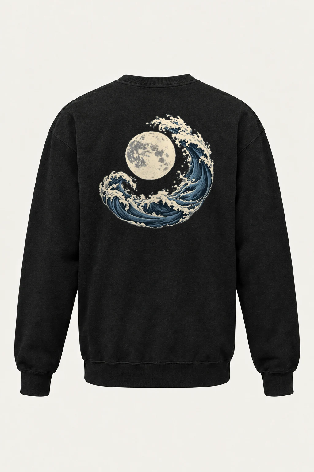 "Moonlit Crescent Wave" Heavy Blend Unisex Crewneck Sweatshirt | Gildan 18000