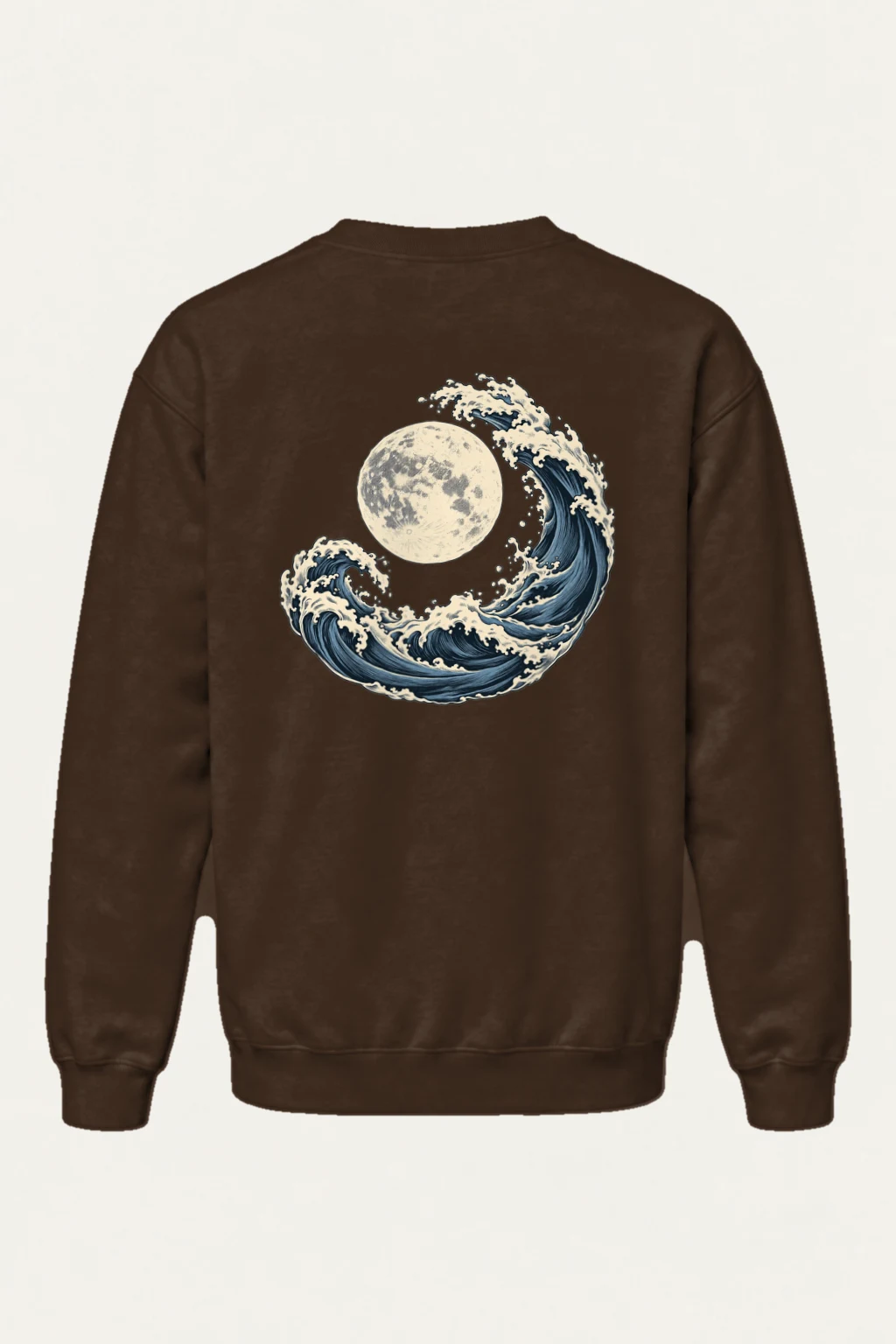 "Moonlit Crescent Wave" Heavy Blend Unisex Crewneck Sweatshirt | Gildan 18000