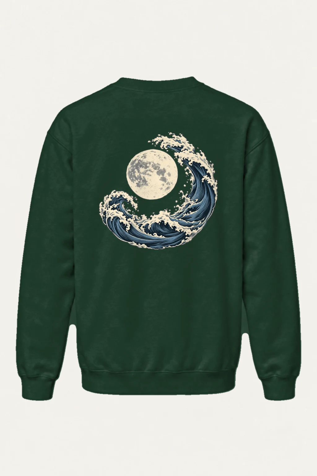"Moonlit Crescent Wave" Heavy Blend Unisex Crewneck Sweatshirt | Gildan 18000
