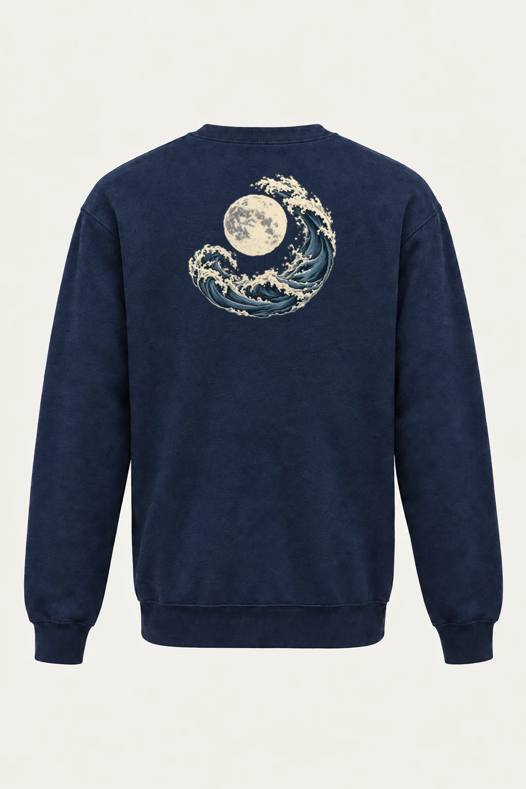 "Moonlit Crescent Wave" Heavy Blend Unisex Crewneck Sweatshirt | Gildan 18000