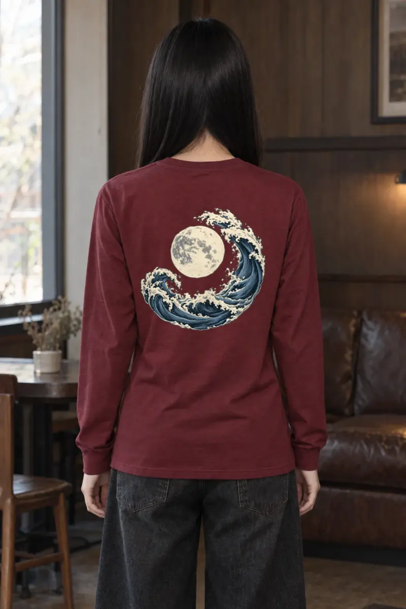 "Moonlit Crest" Unisex Longsleeve T-shirt