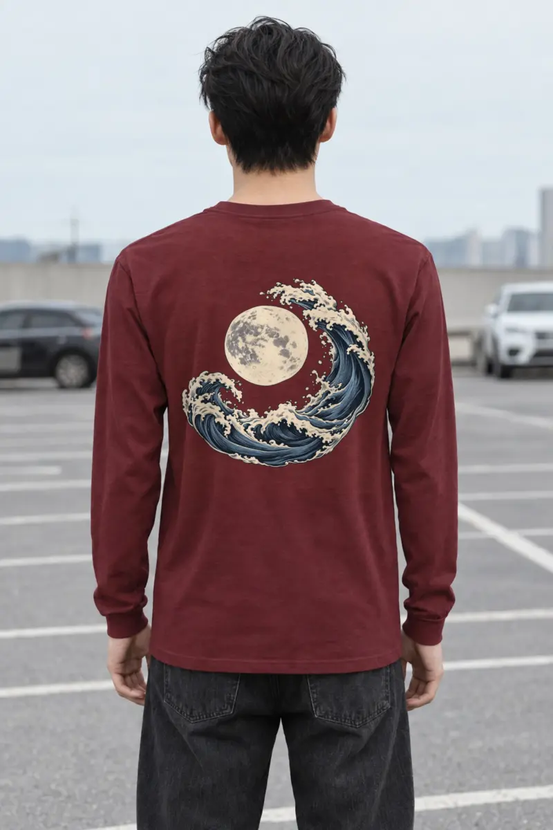 "Moonlit Crest" Unisex Longsleeve T-shirt