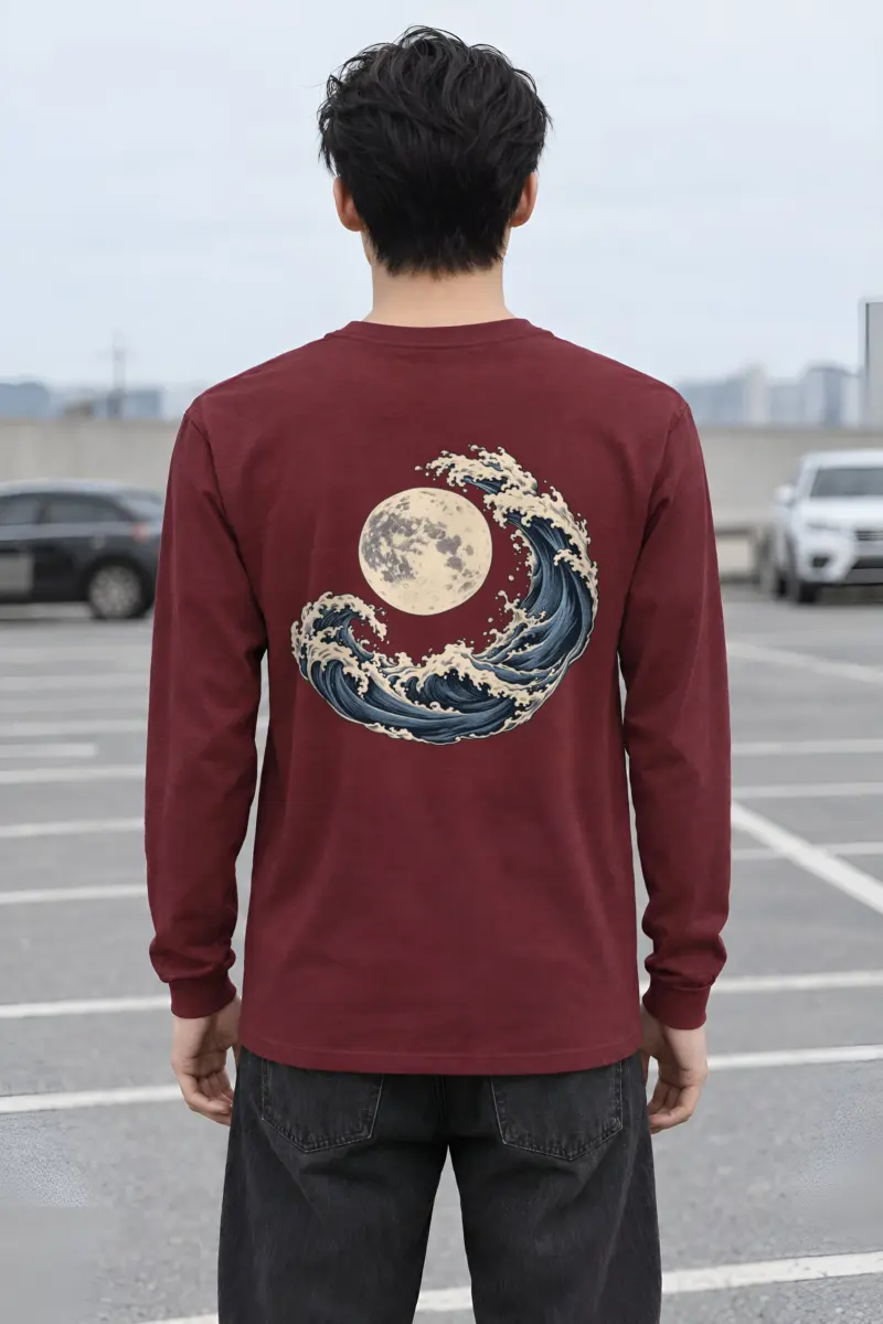 "Moonlit Crest" Unisex Longsleeve T-shirt