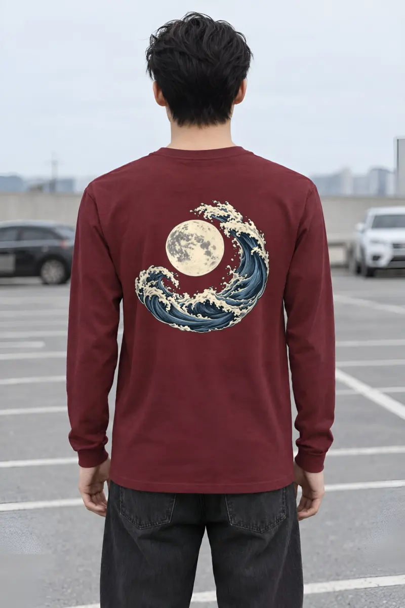 "Moonlit Crest" Unisex Longsleeve T-shirt
