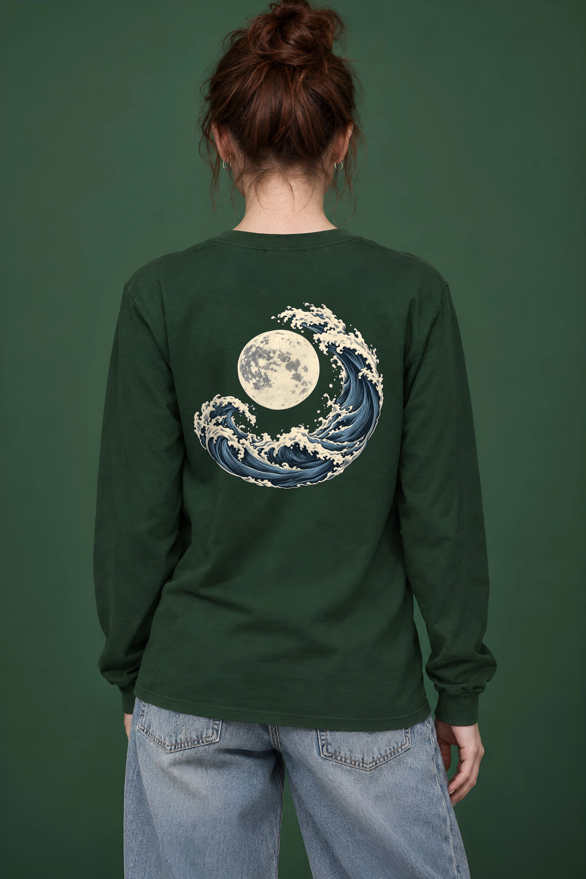 "Moonlit Crest" Unisex Longsleeve T-shirt