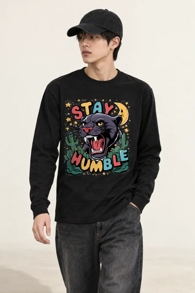 "Moonlit Desert Roar" Unisex Longsleeve T-shirt | Gildan 2400