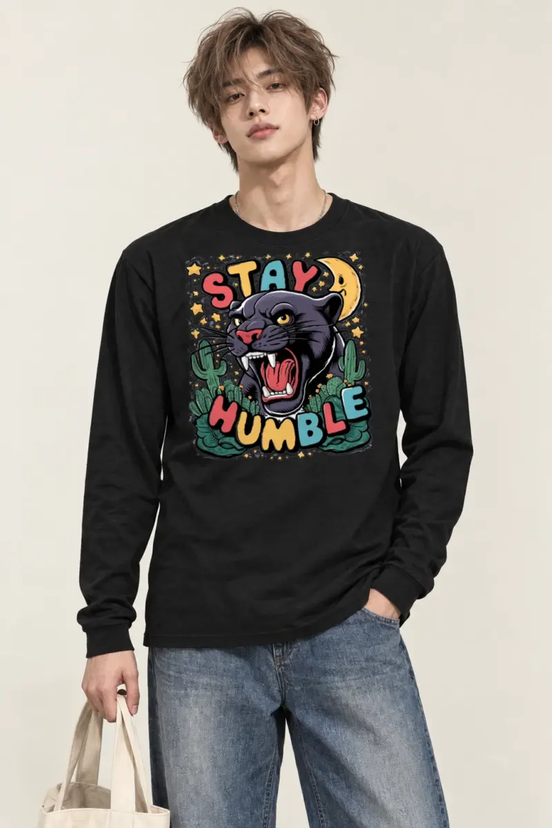 "Moonlit Desert Roar" Unisex Longsleeve T-shirt