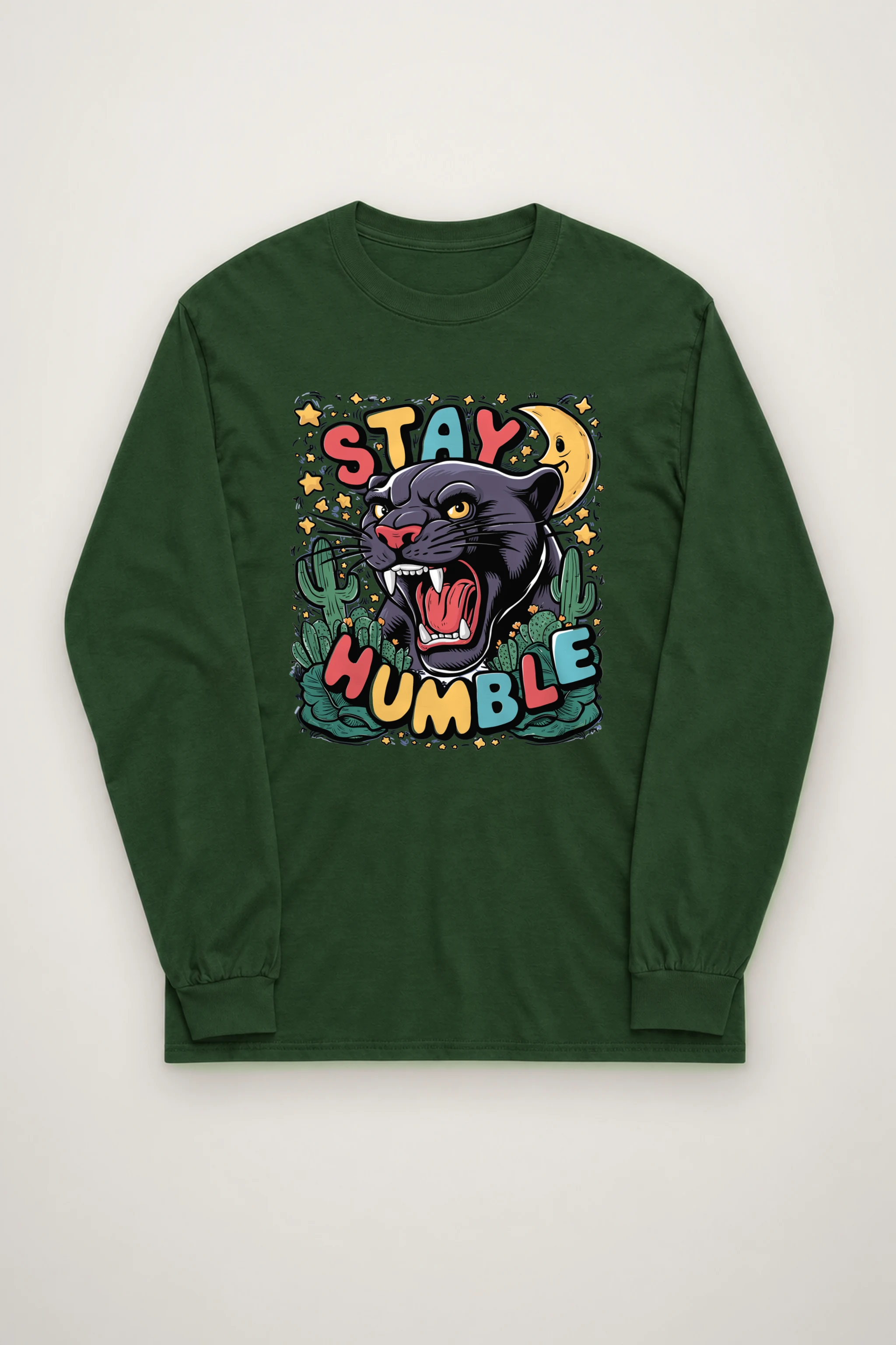 "Moonlit Desert Roar" Unisex Longsleeve T-shirt