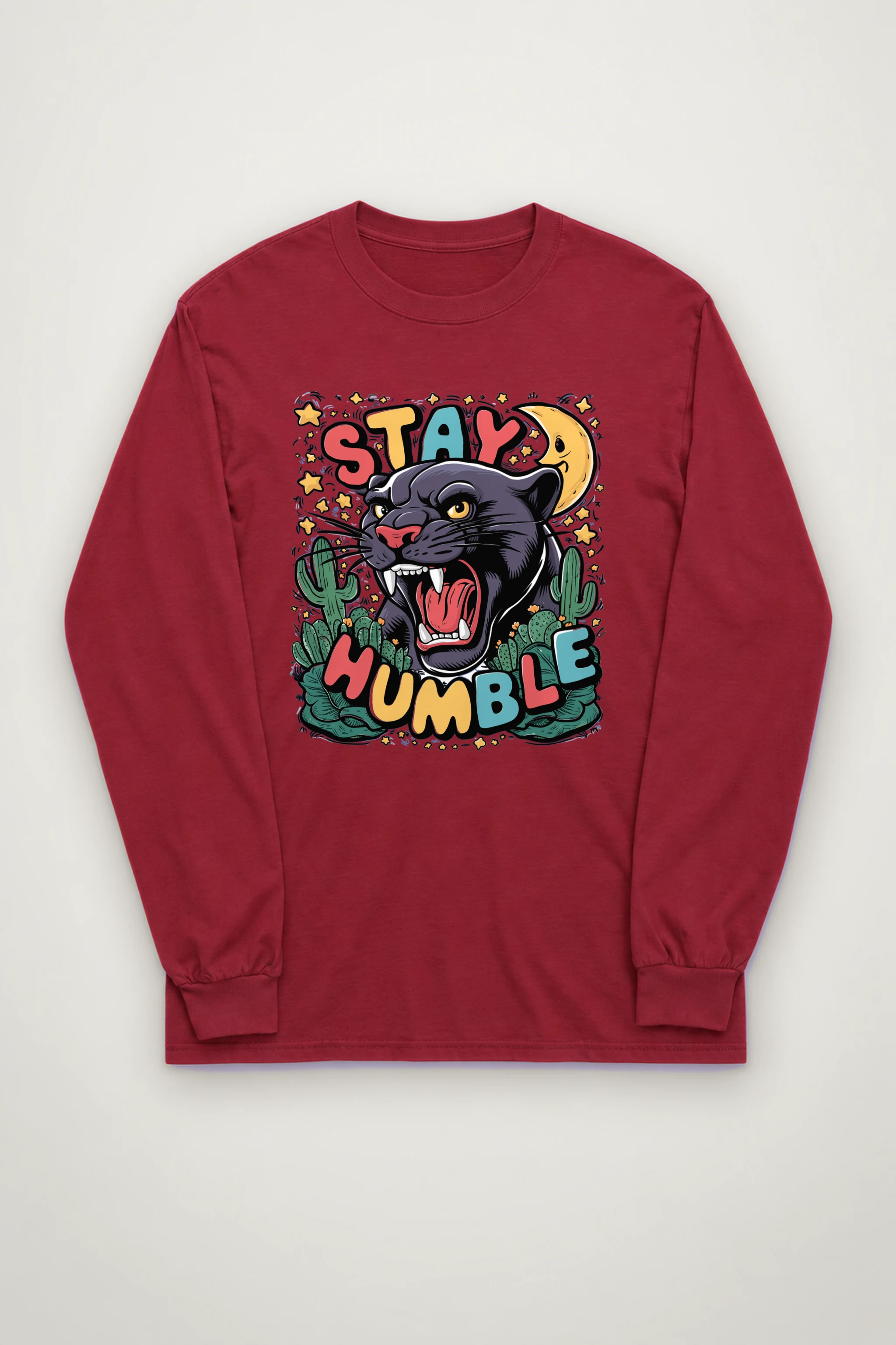 "Moonlit Desert Roar" Unisex Longsleeve T-shirt