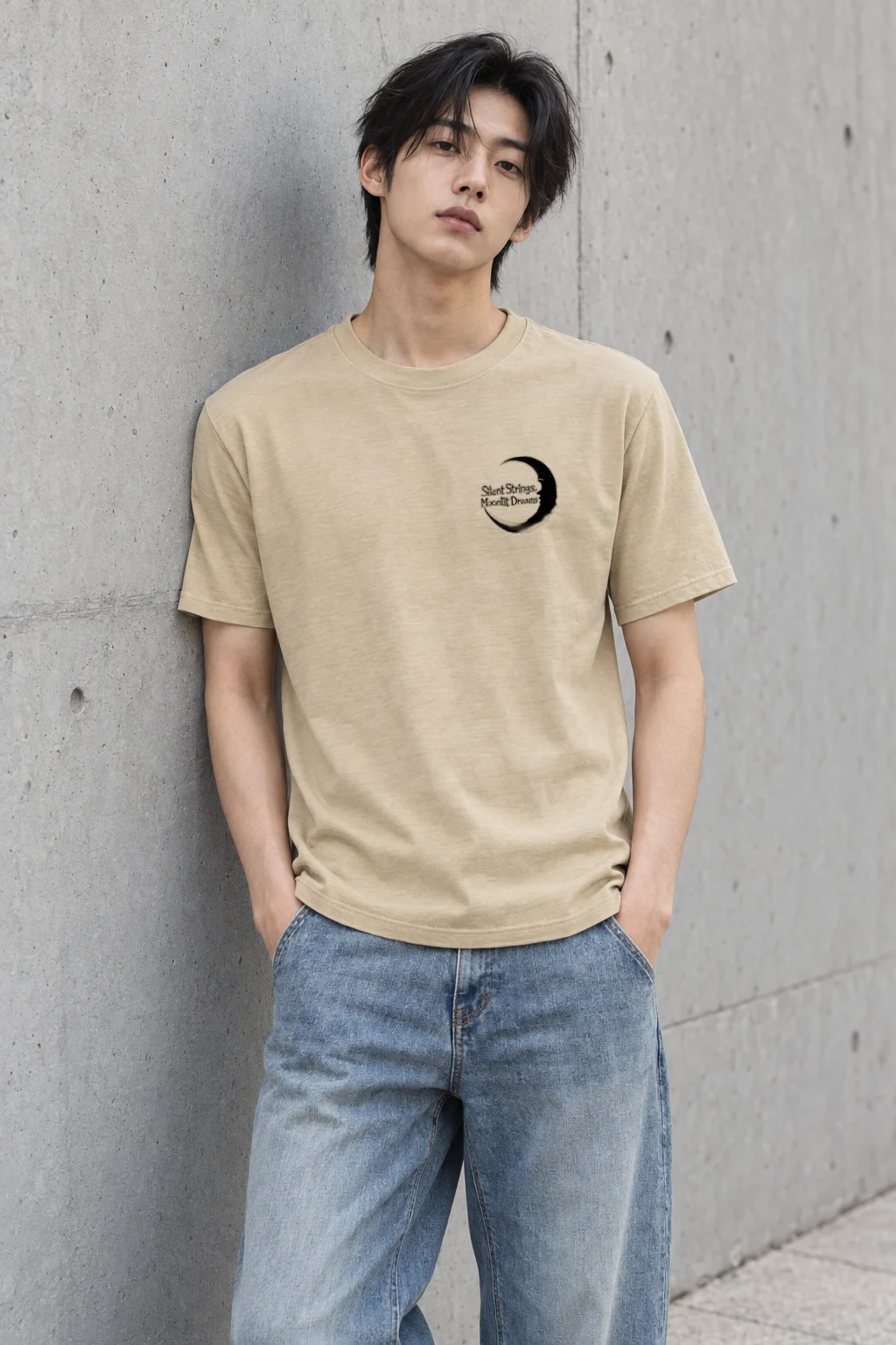 "Moonlit Dreams" Heavyweight Unisex Crewneck T-shirt