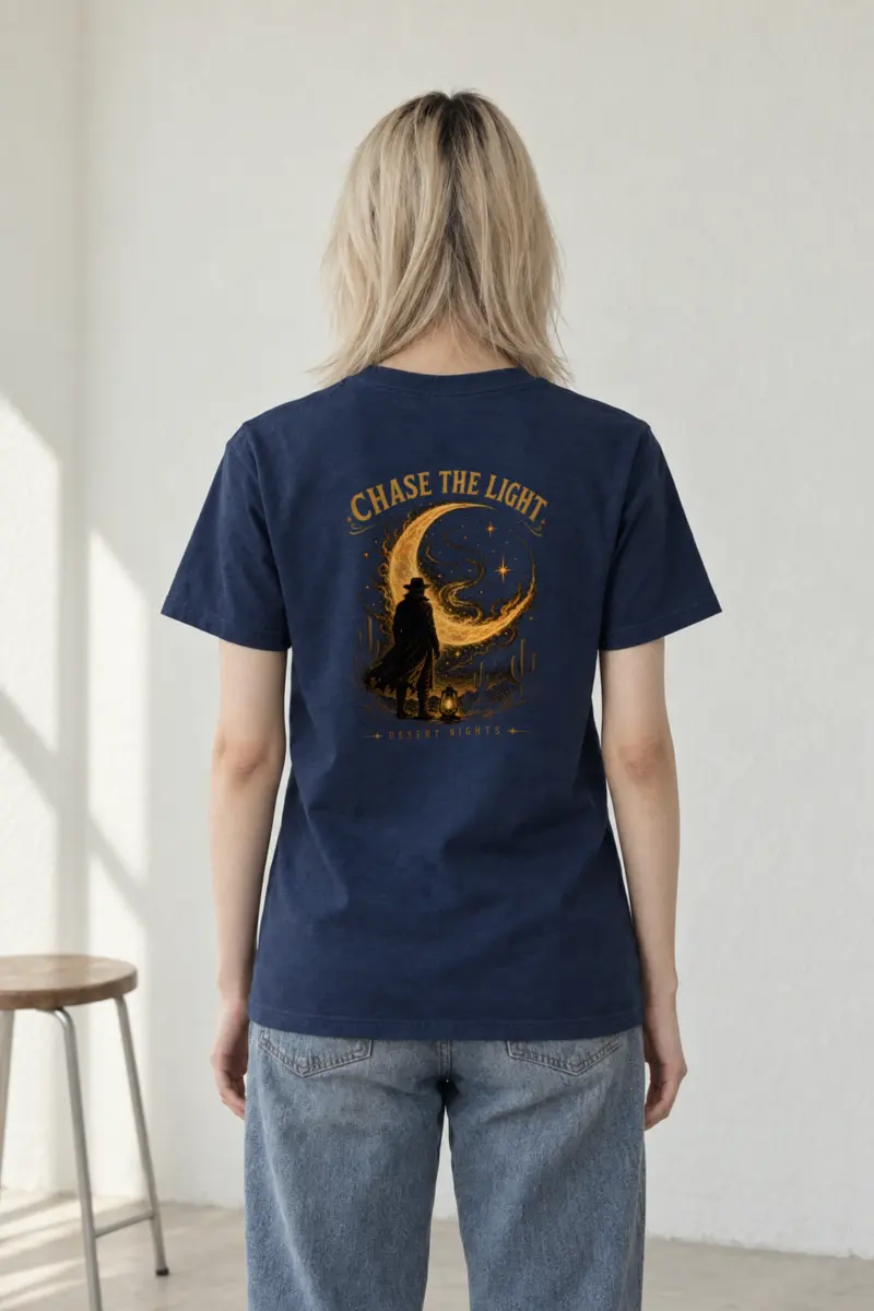 "Moonlit Drifter" Heavyweight Unisex Crewneck T-shirt