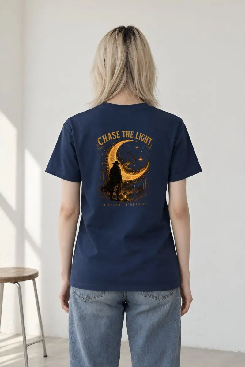 "Moonlit Drifter" Heavyweight Unisex Crewneck T-shirt
