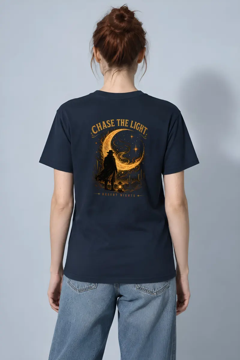 "Moonlit Drifter" Heavyweight Unisex Crewneck T-shirt