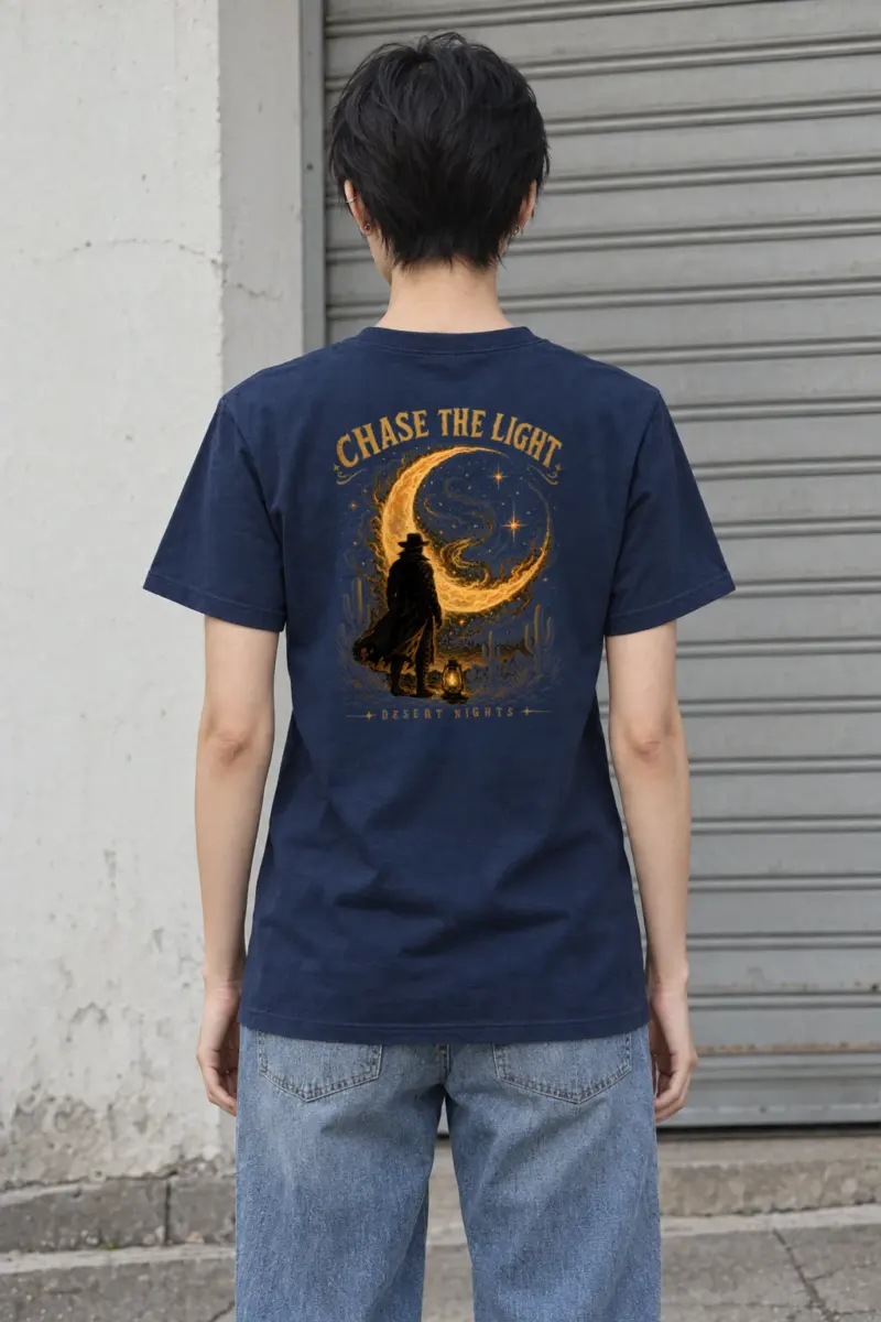 "Moonlit Drifter" Heavyweight Unisex Crewneck T-shirt