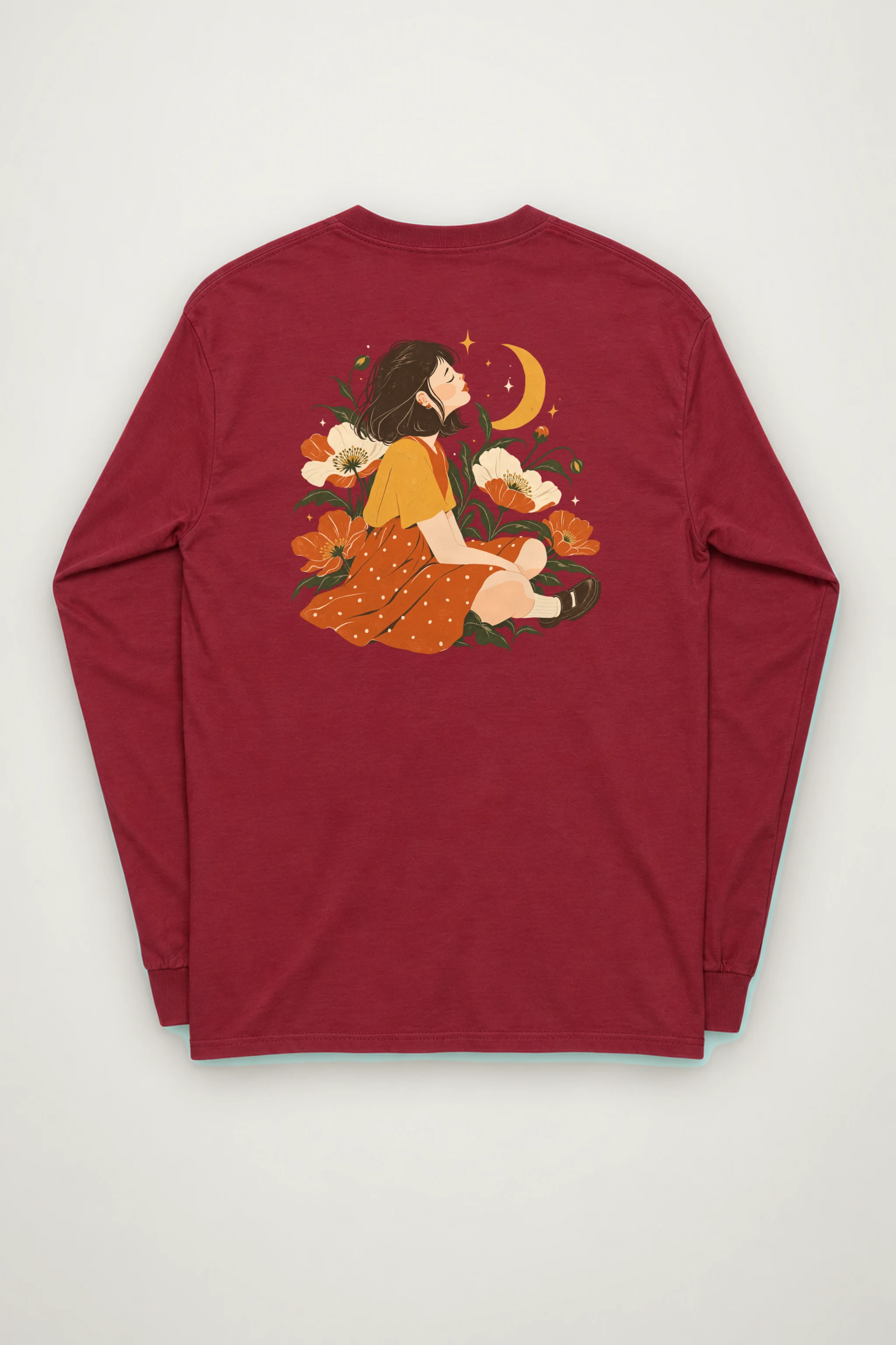 "Moonlit Flower Garden" Unisex Longsleeve T-shirt