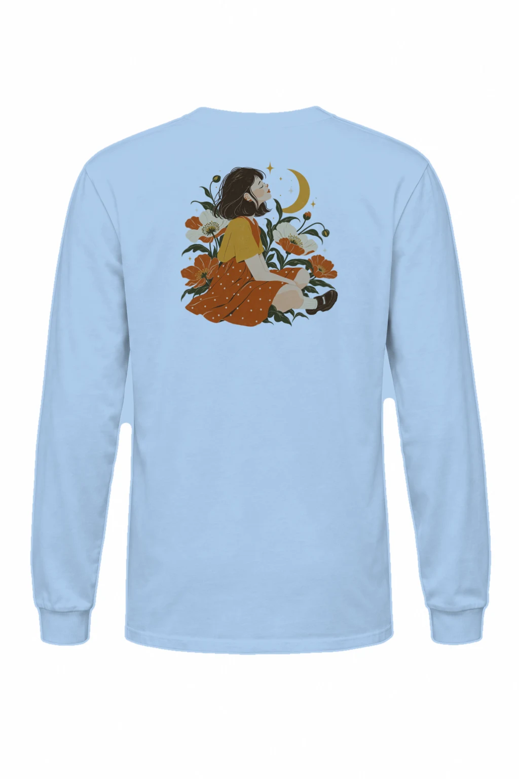 "Moonlit Flower Garden" Unisex Longsleeve T-shirt | Gildan 2400