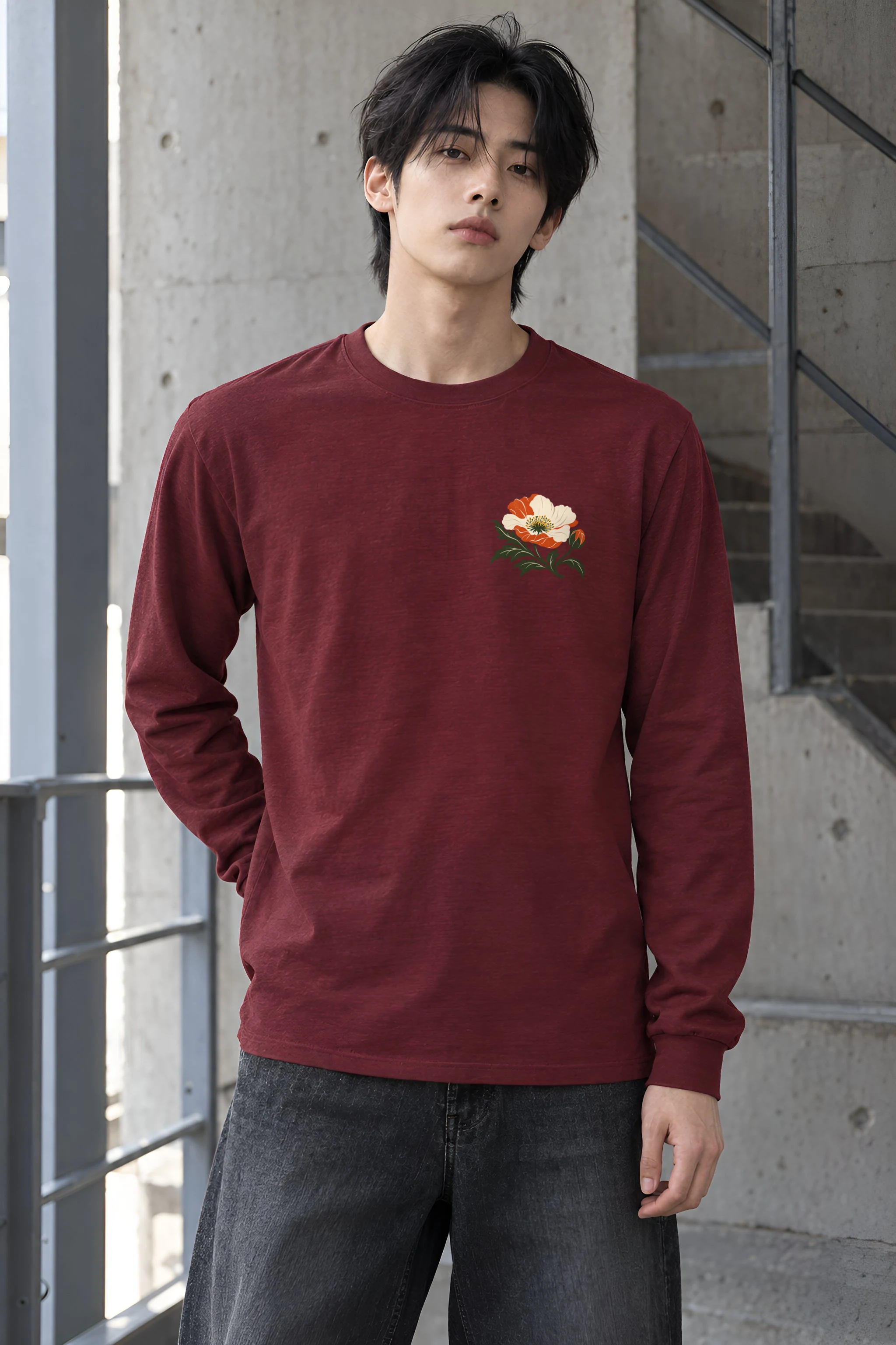 "Moonlit Flower Garden" Unisex Longsleeve T-shirt