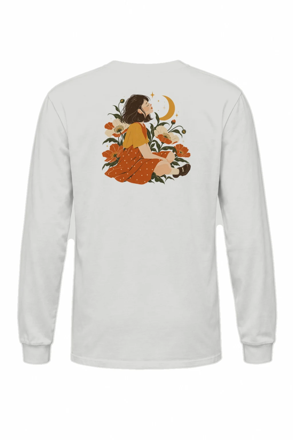 "Moonlit Flower Garden" Unisex Longsleeve T-shirt | Gildan 2400