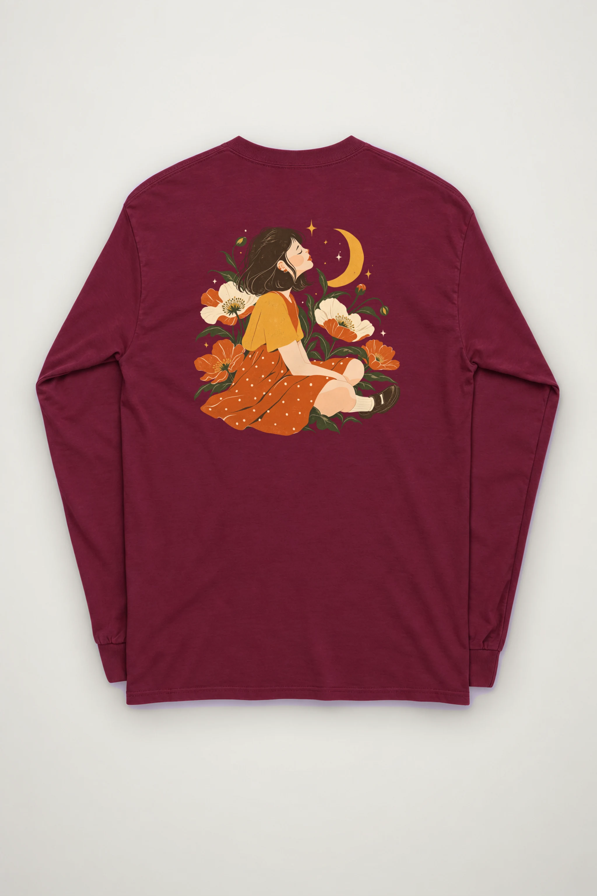 "Moonlit Flower Garden" Unisex Longsleeve T-shirt