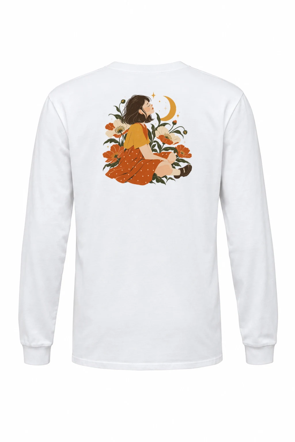 "Moonlit Flower Garden" Unisex Longsleeve T-shirt | Gildan 2400
