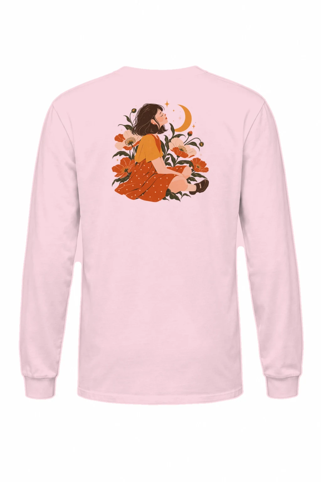 "Moonlit Flower Garden" Unisex Longsleeve T-shirt | Gildan 2400