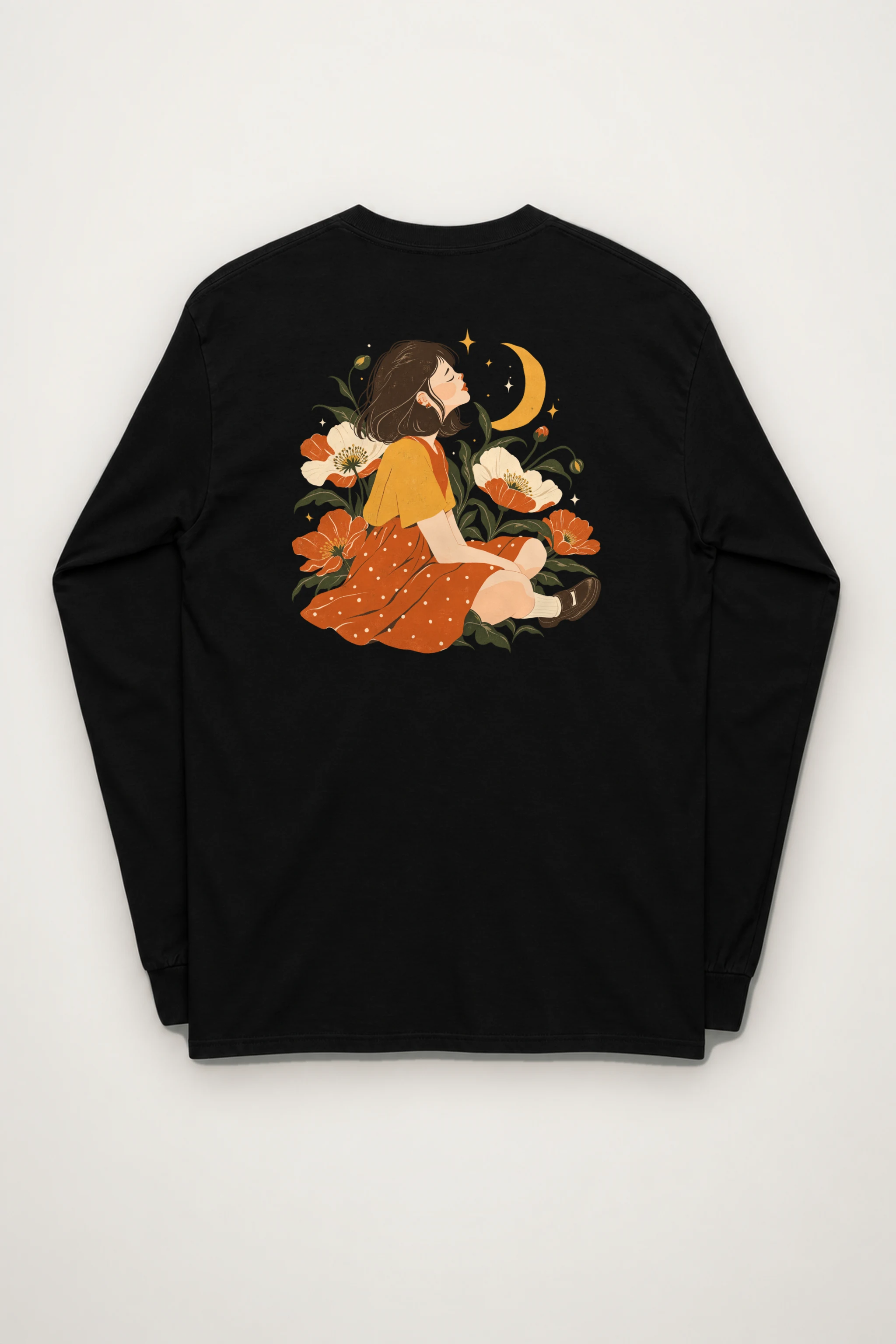 "Moonlit Flower Garden" Unisex Longsleeve T-shirt