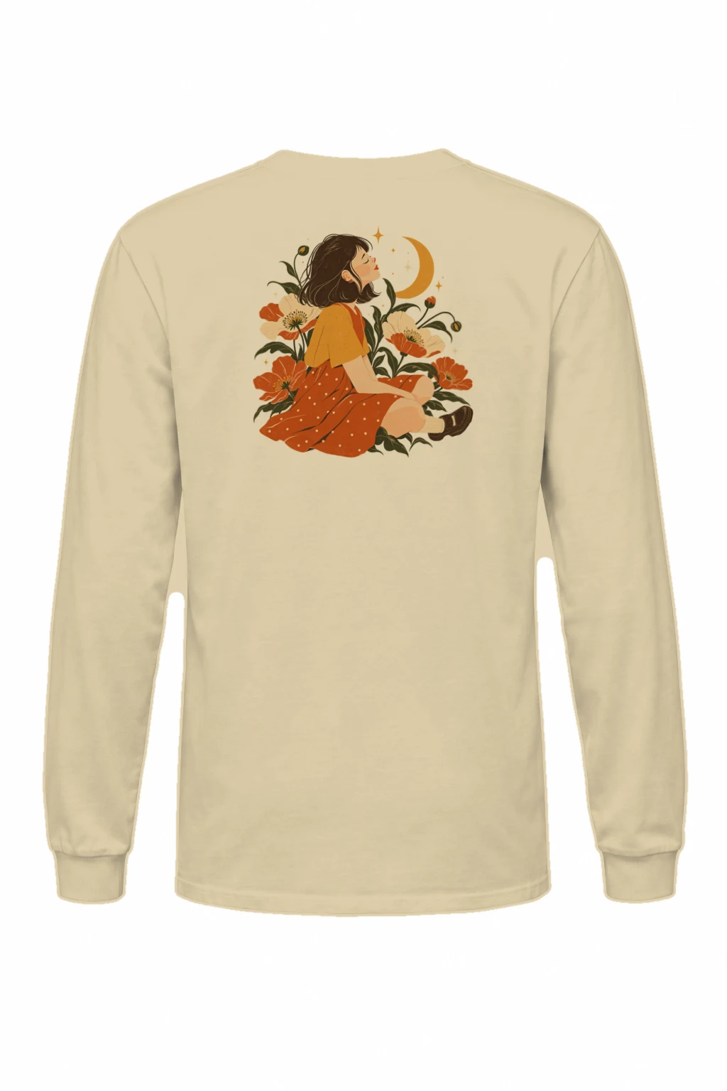 "Moonlit Flower Garden" Unisex Longsleeve T-shirt | Gildan 2400